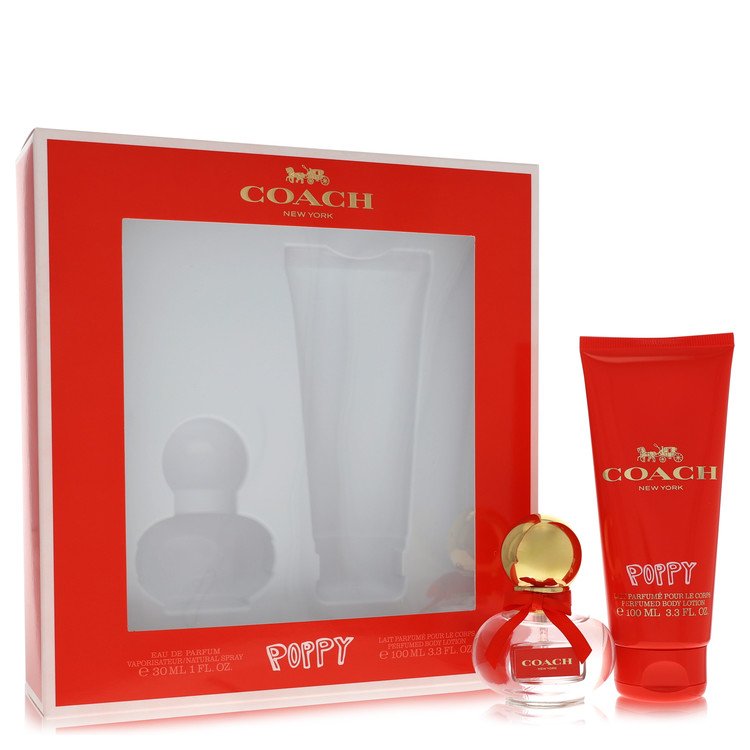 Coach Poppy Gift Set – 1 oz (30 ml) Eau de Parfum Spray + 3.3 oz (100 ml) Body Lotion