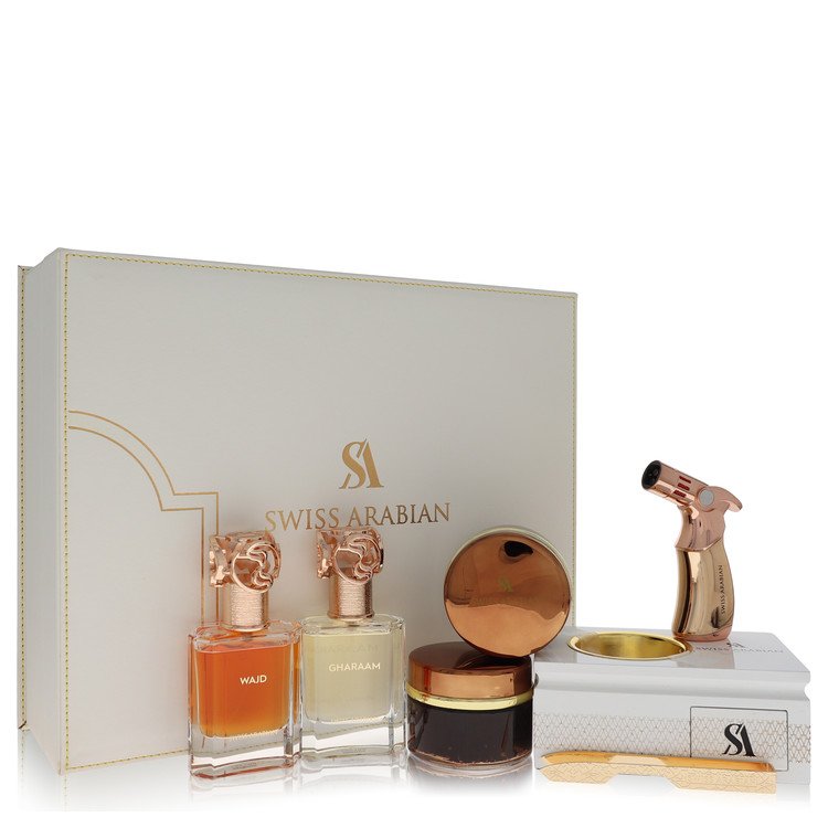 Swiss Arabian Bakhoor Dukhoon Al Haram Gift Set with Incense and Perfume The Fragrance Avenue