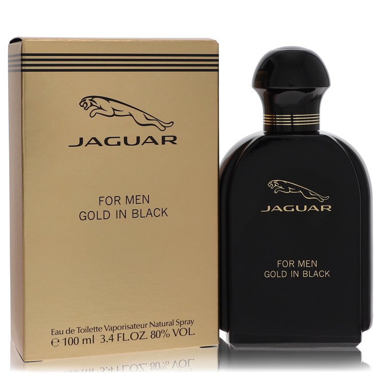 Jaguar Gold in Black Eau de Toilette Spray for Men 3.4 oz / 100 ml The Fragrance Avenue