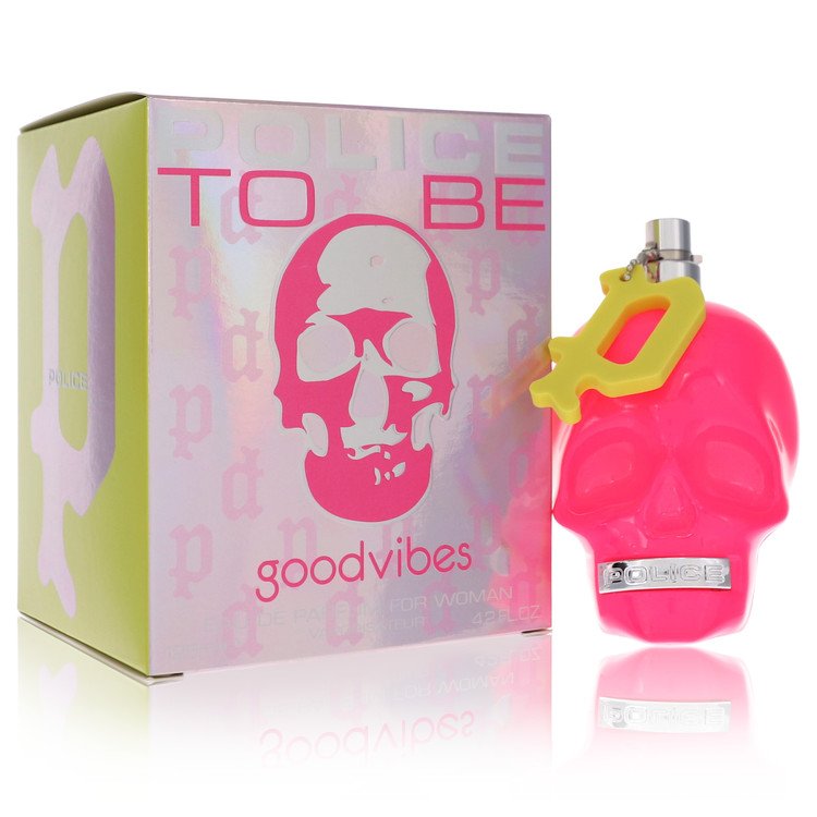 Blue glass bottle with white label and gold accents, fragrance spray for women by The Fragrance Avenue.