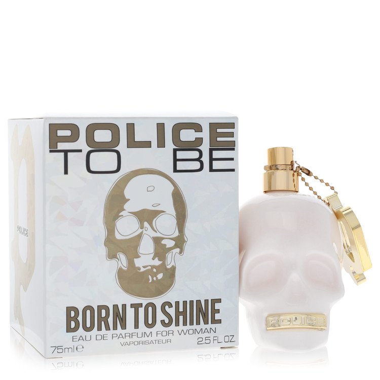 Blue glass bottle of Police To Be Born To Shine Eau De Parfum Spray 2.5 oz for women by The Fragrance Avenue