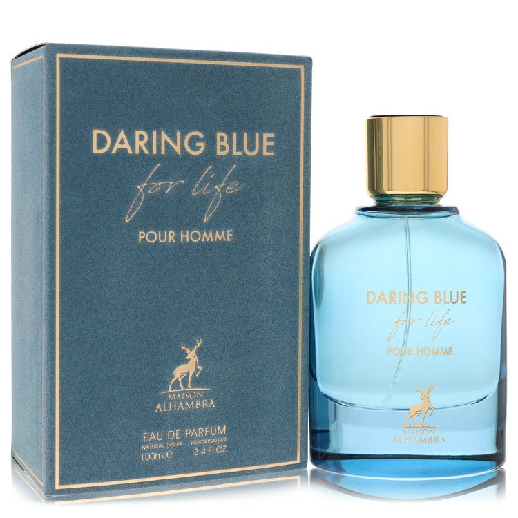 Maison Alhambra Daring Blue For Life Eau De Parfum Spray 3.4 oz / 100 ml for Men The Fragrance Avenue