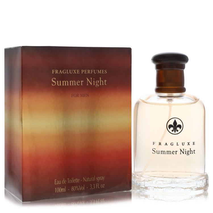 Blue glass bottle with white label and gold accents, fragrance bottle for men by The Fragrance Avenue.