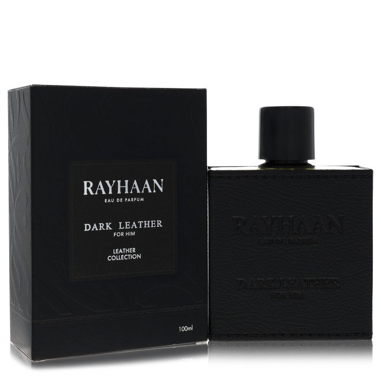 Rayhaan Dark Leather Eau De Parfum Spray 3.38 oz / 100 ml for Men The Fragrance Avenue