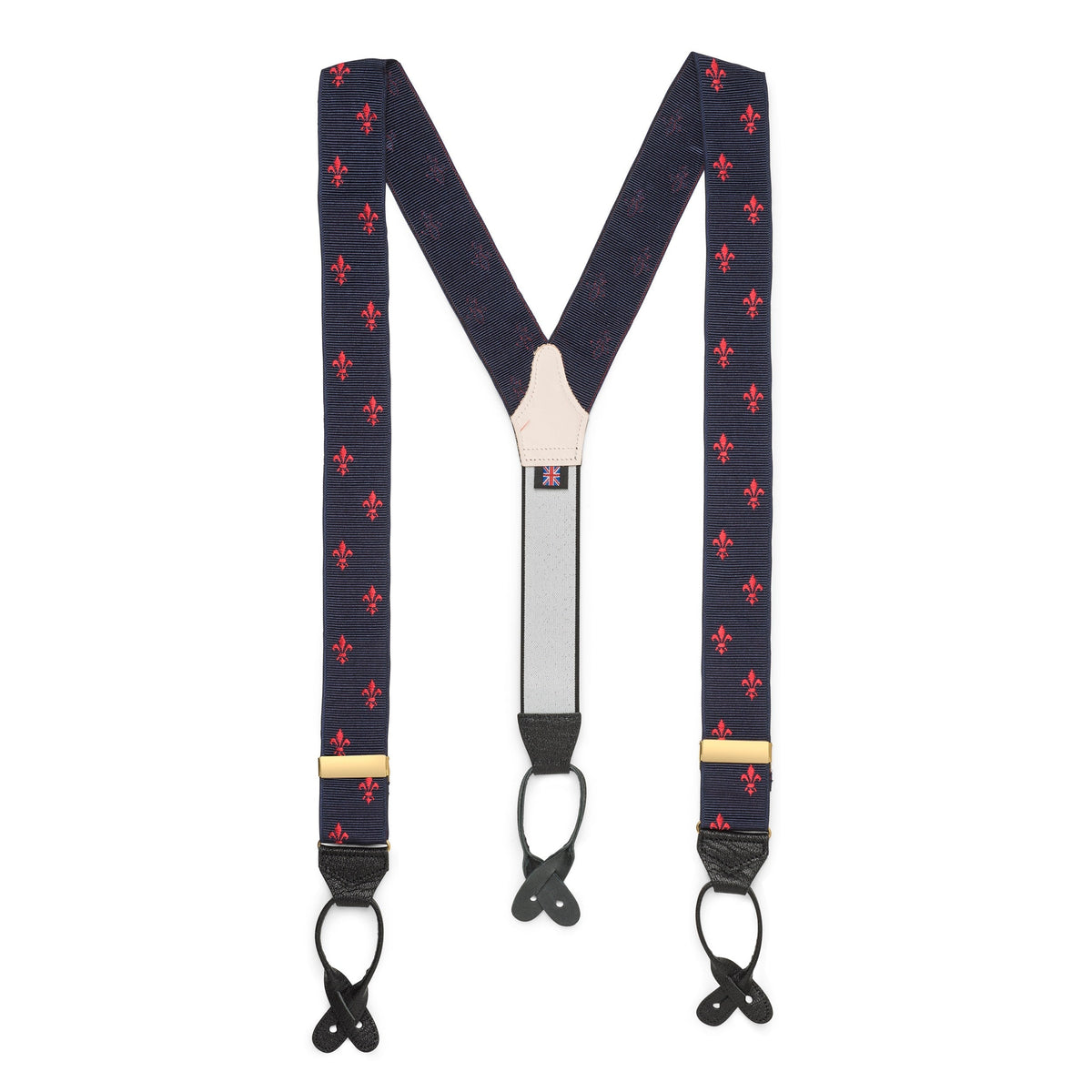 Fleur De Lys Braces In Navy