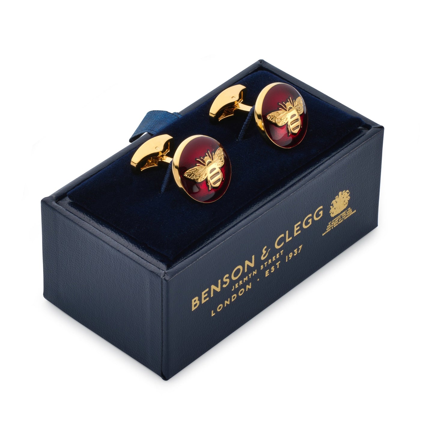 Bee Cufflinks In Red Benson & Clegg
