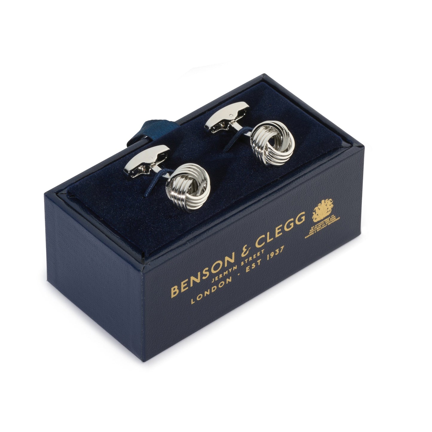Knot Cufflinks In Gunmetal Benson & Clegg