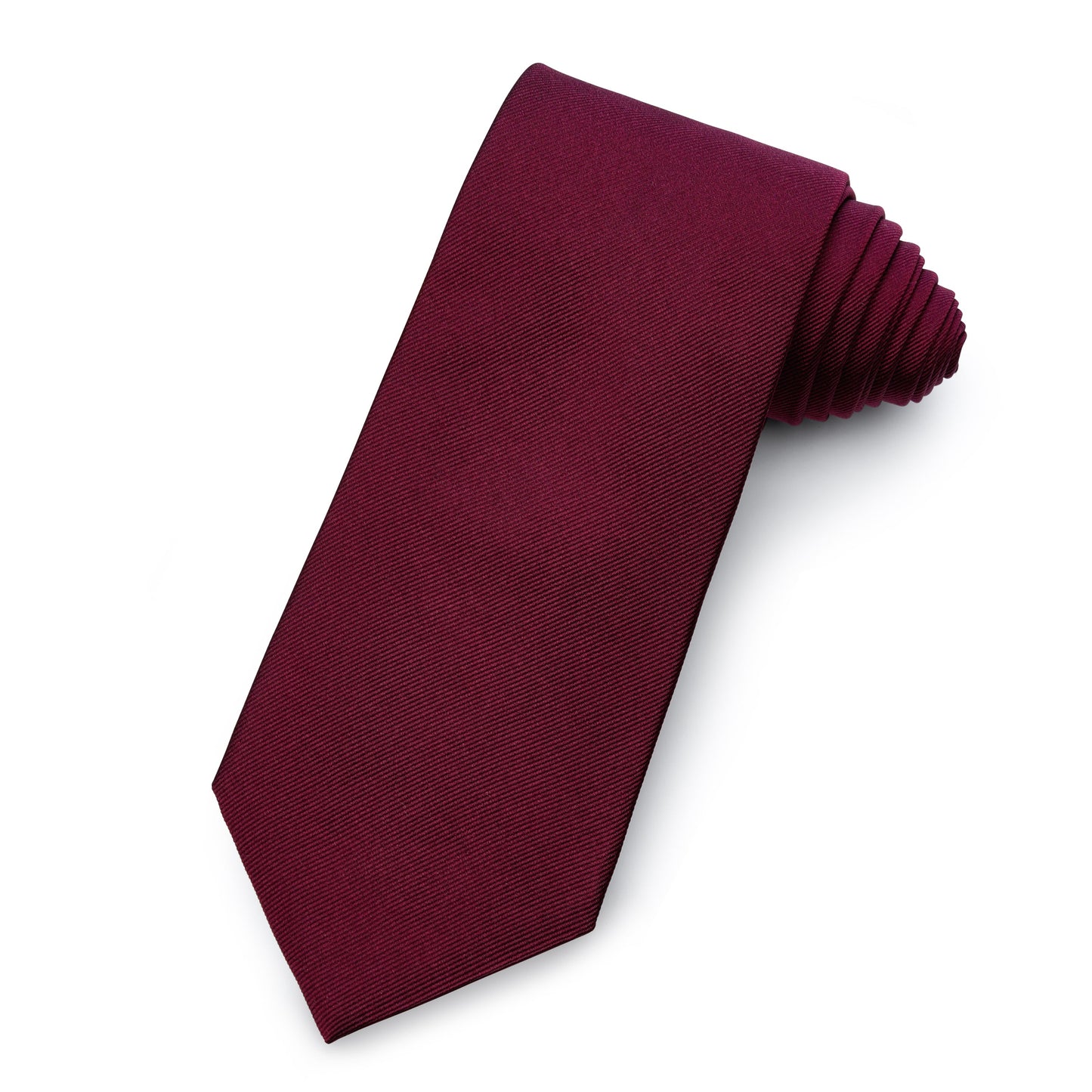Plain Silk Reppe Tie In Vintage Burgundy Benson & Clegg