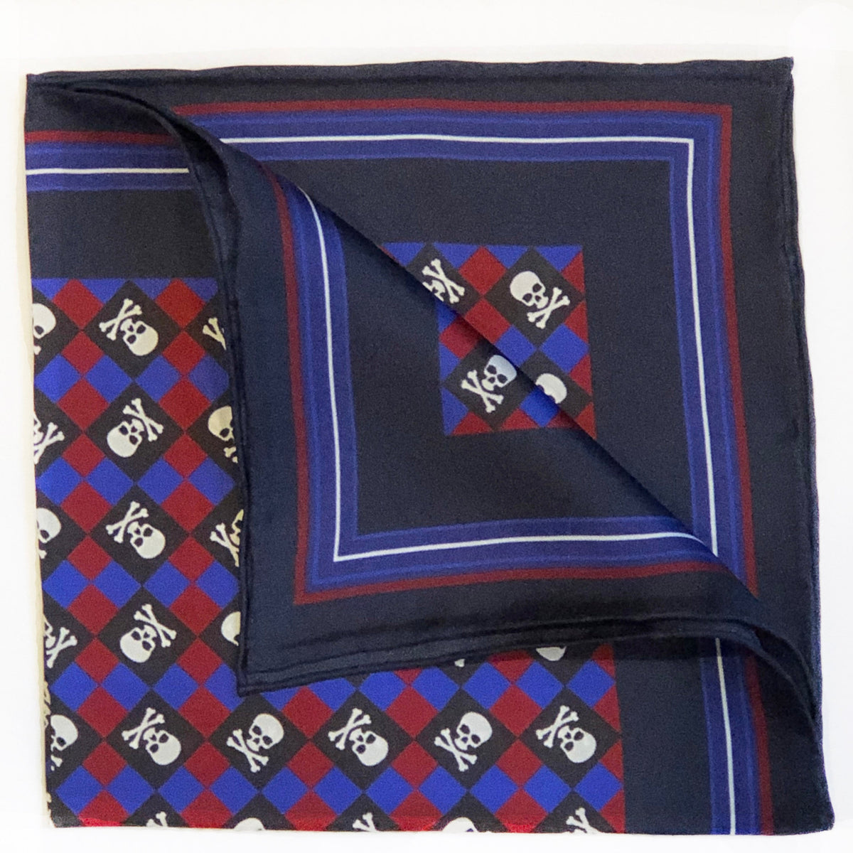 Skull & Crossbones Jolly Roger Pocket Square Benson & Clegg