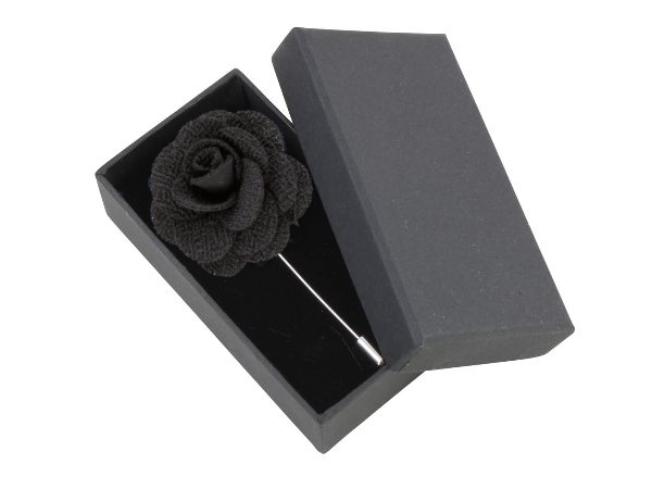 Boutonniere In Black Silk Benson & Clegg