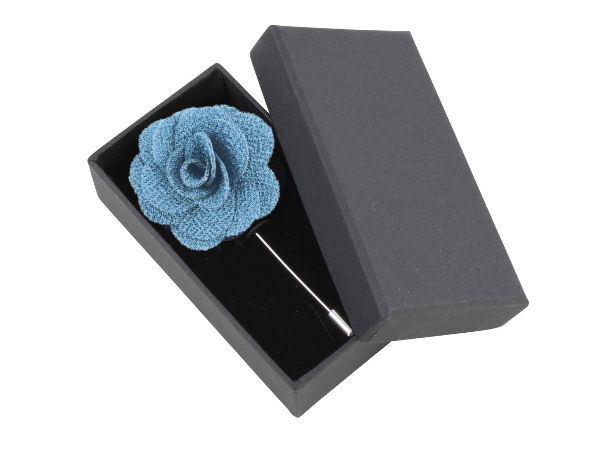 Boutonniere In Teal Silk Benson & Clegg