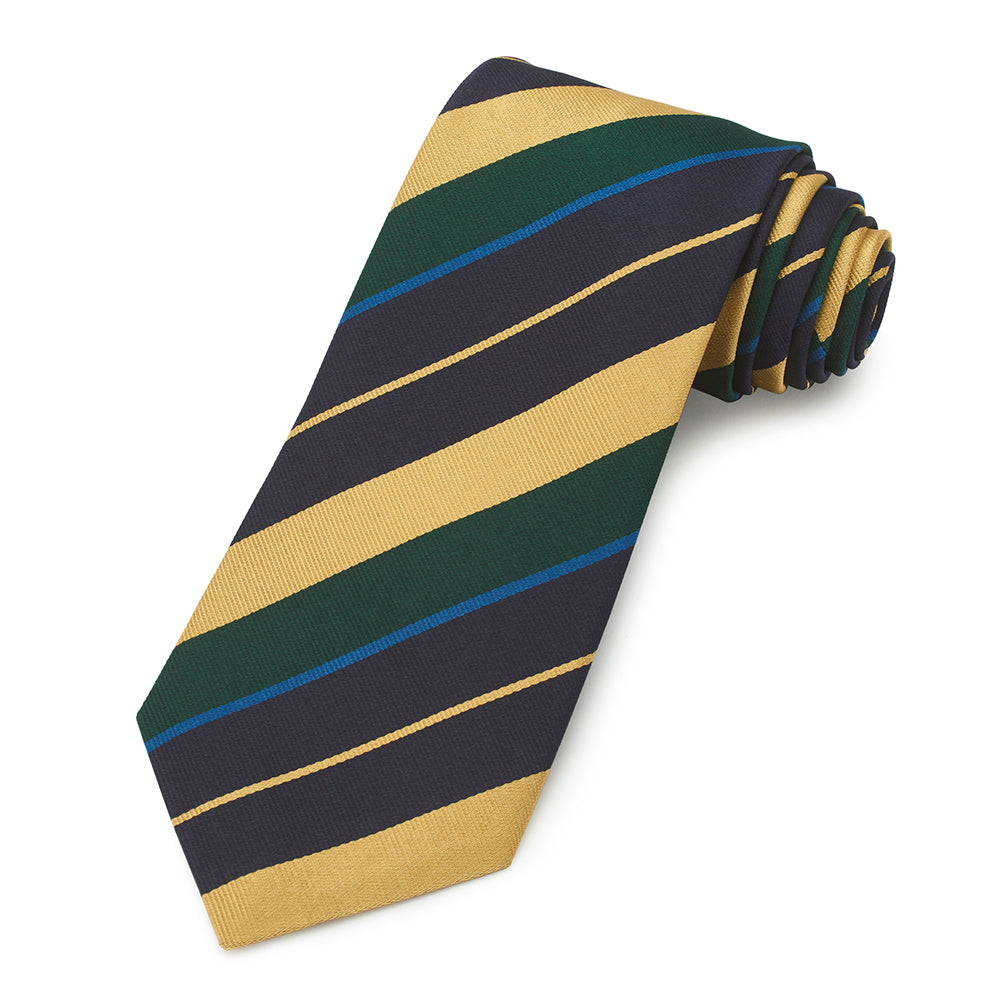 The Queen's Royal Hussars Three-Fold Silk Reppe Tie Benson & Clegg