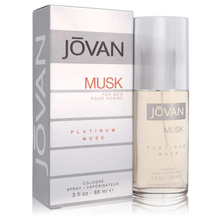 Jovan Platinum Musk Cologne Spray for Men, 3 oz / 89 ml