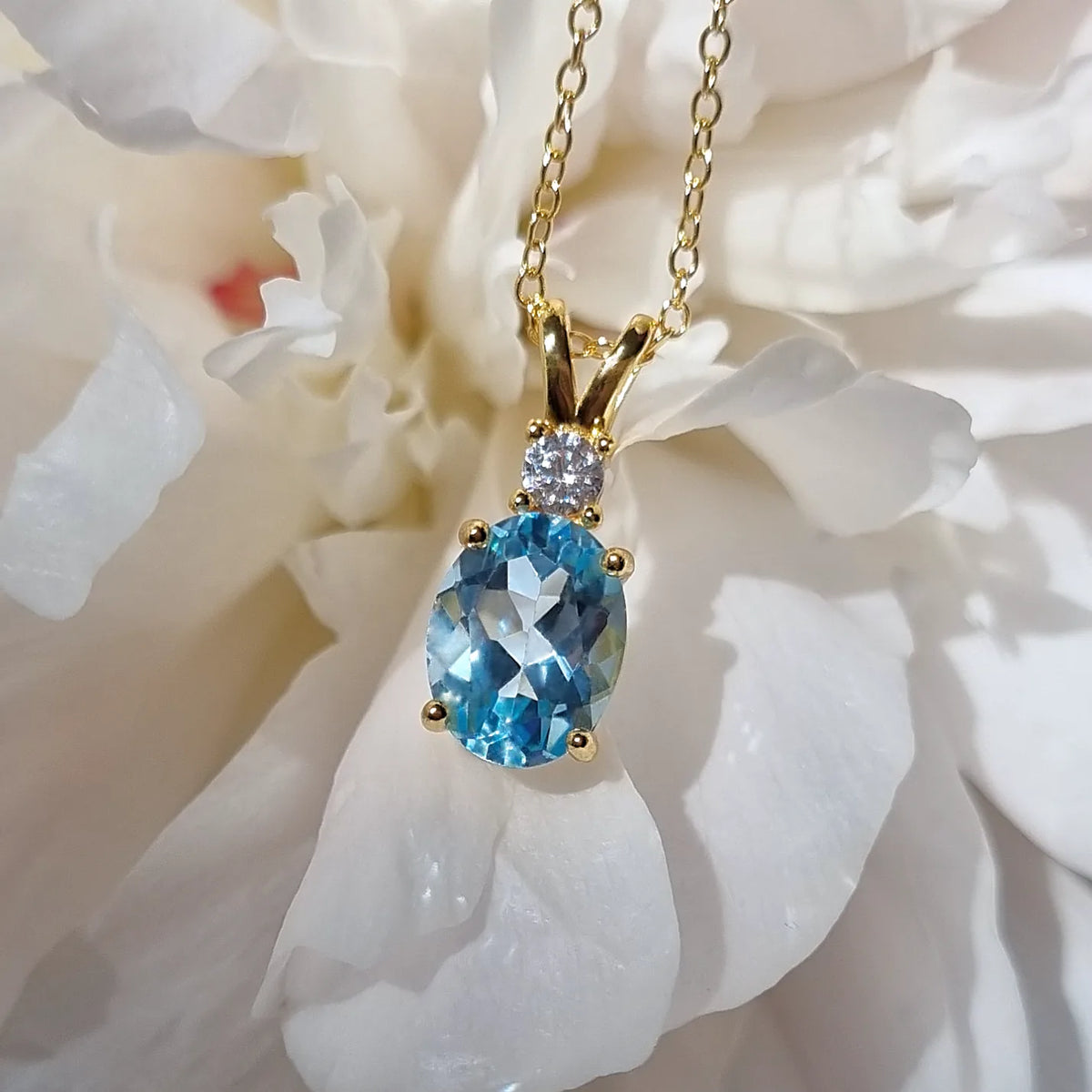 Essential Blue Topaz Jewellery Set in 18k Gold Vermeil - SJR London Timepiece