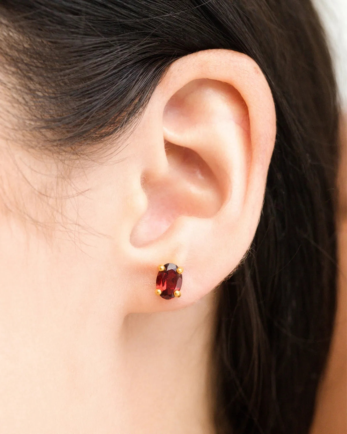 Essential Garnet Jewellery Set in 18k Gold Vermeil - SJR London Timepiece