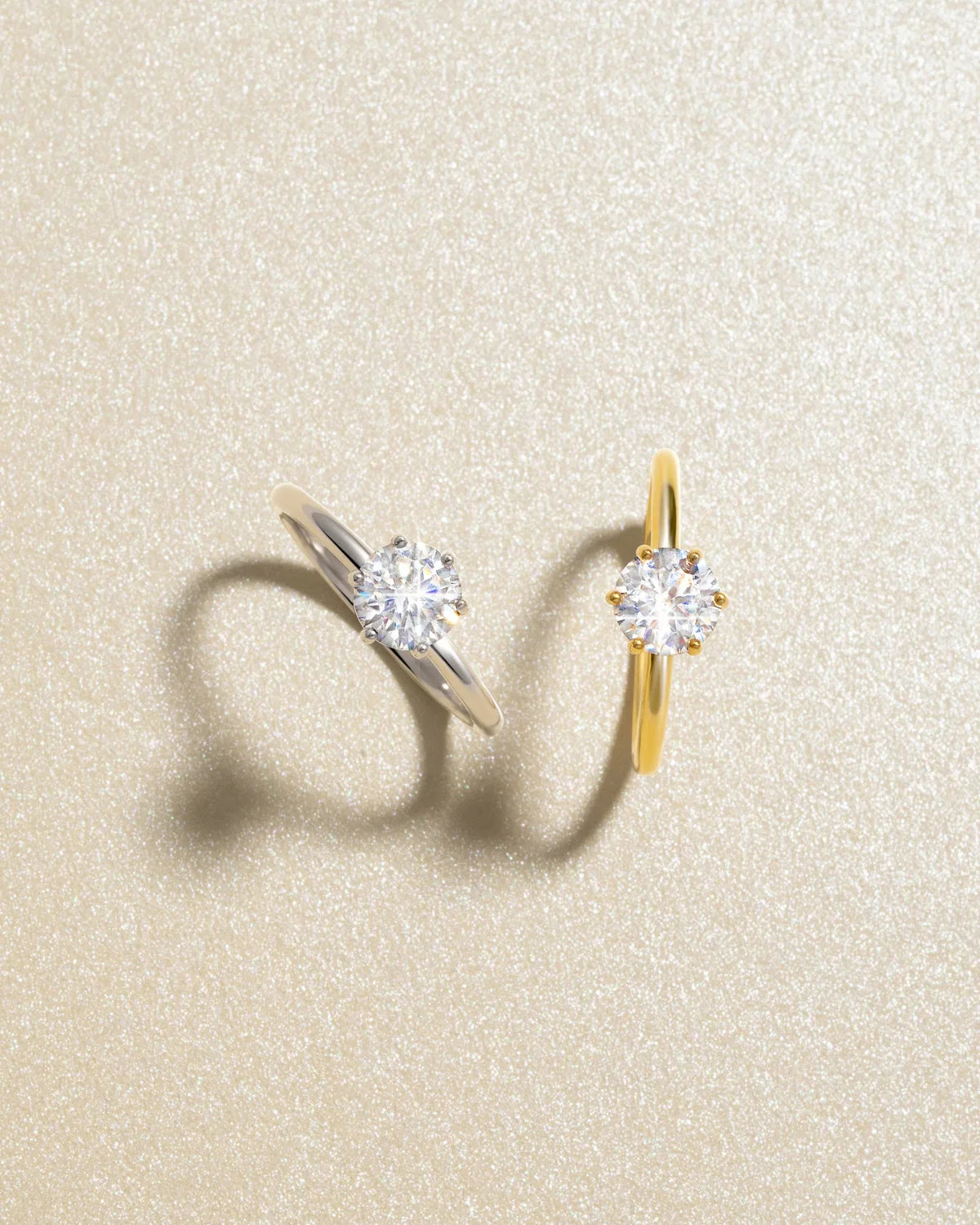1 ct Round Solitaire Moissanite Engagement Ring in Sterling Silver - SJR London Timepiece