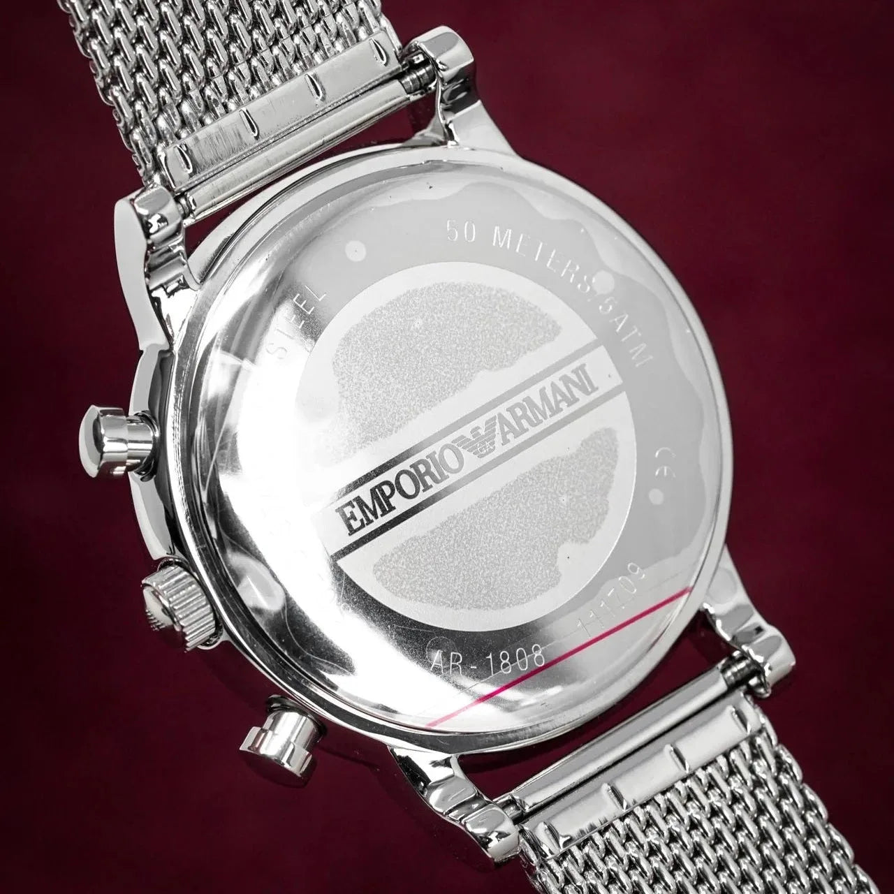 Emporio Armani AR1808 Luigi Men's Silver Mesh Watch - SJR London Timepiece
