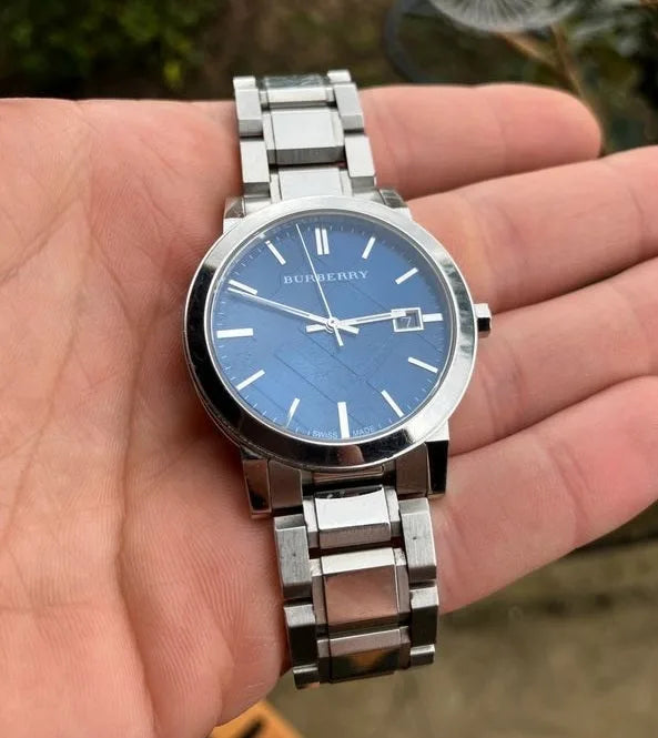 Burberry BU9031 The City Unisex Silver & Blue Watch - SJR London Timepiece
