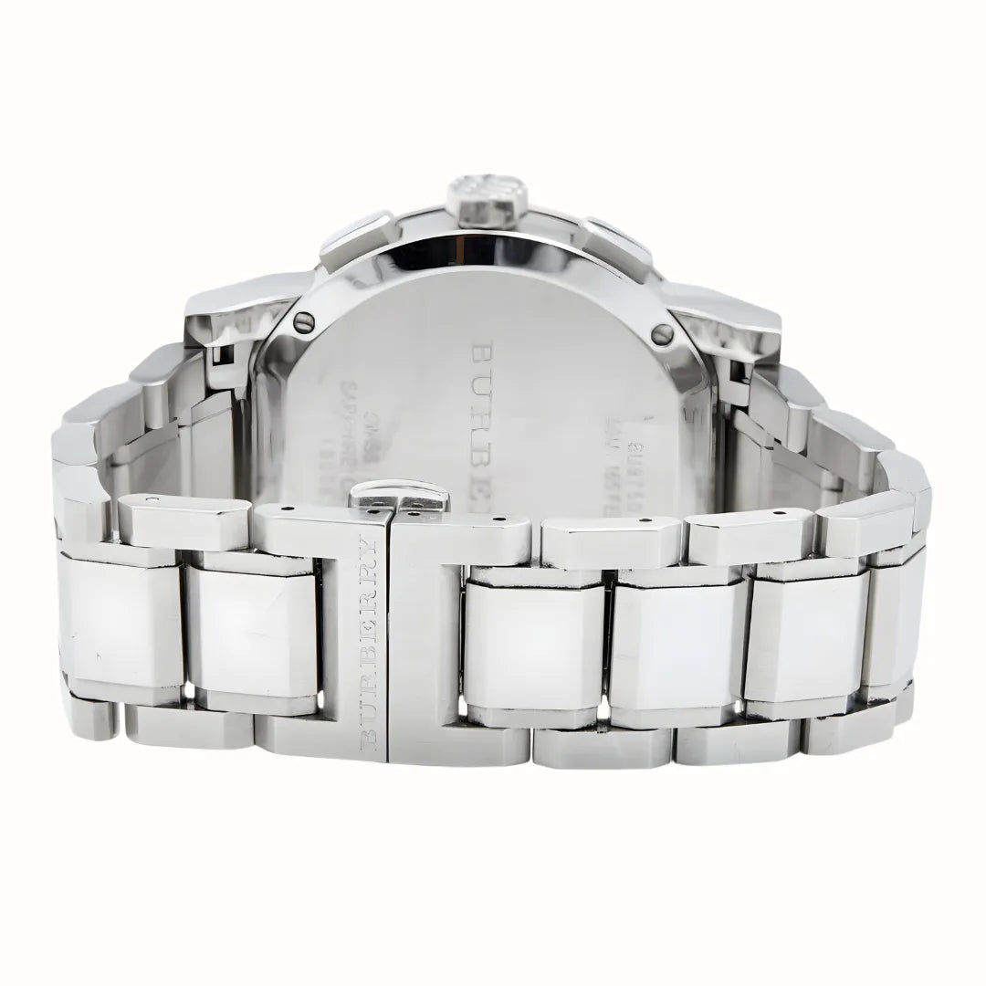 Burberry BU9750 The City Unisex Silver Chronograph Watch - SJR London Timepiece