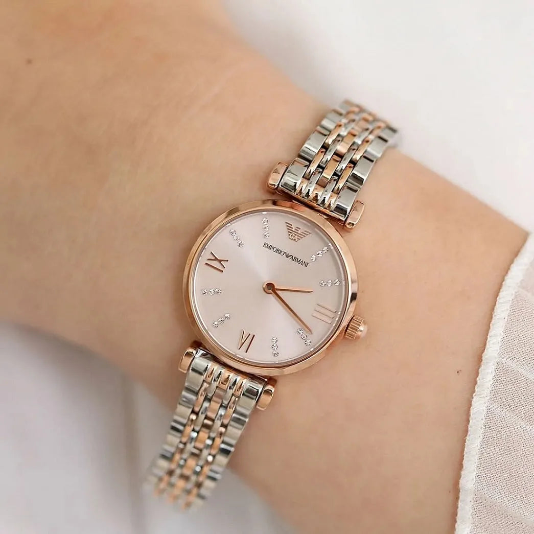 Emporio Armani AR11223 Gianni T-Bar Women's Two-Tone Watch - SJR London Timepiece