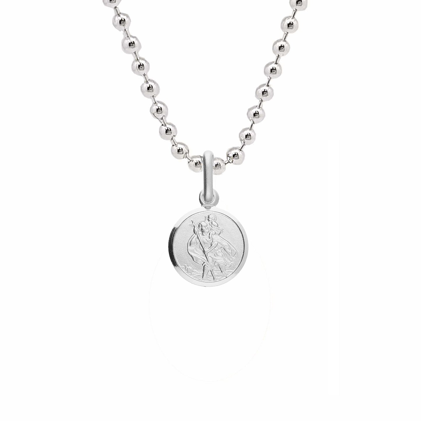 Classic Tiny St Christopher Necklace Sterling Silver 10mm Scarlett Jewellery