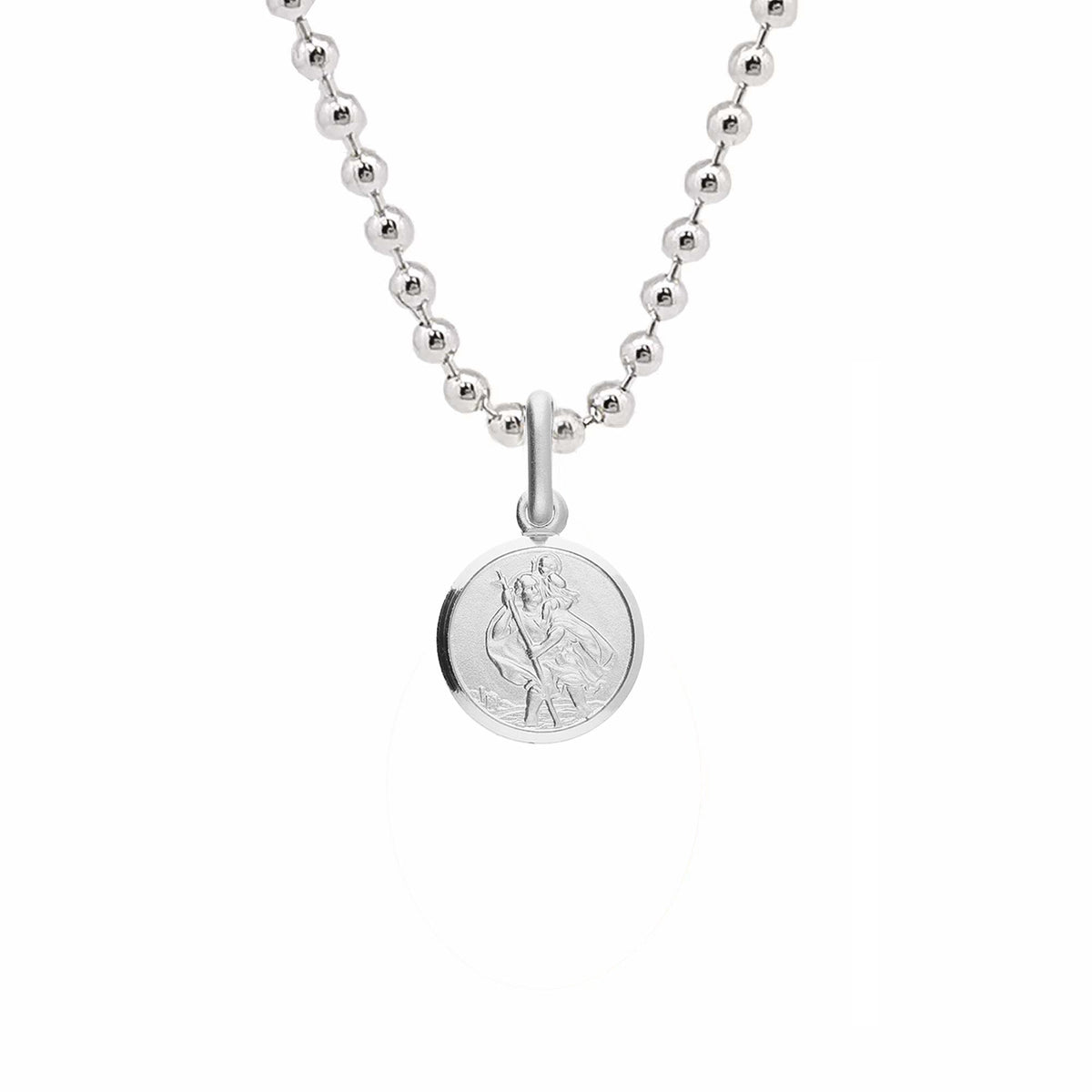 Classic Tiny St Christopher Necklace Sterling Silver 10mm Scarlett Jewellery