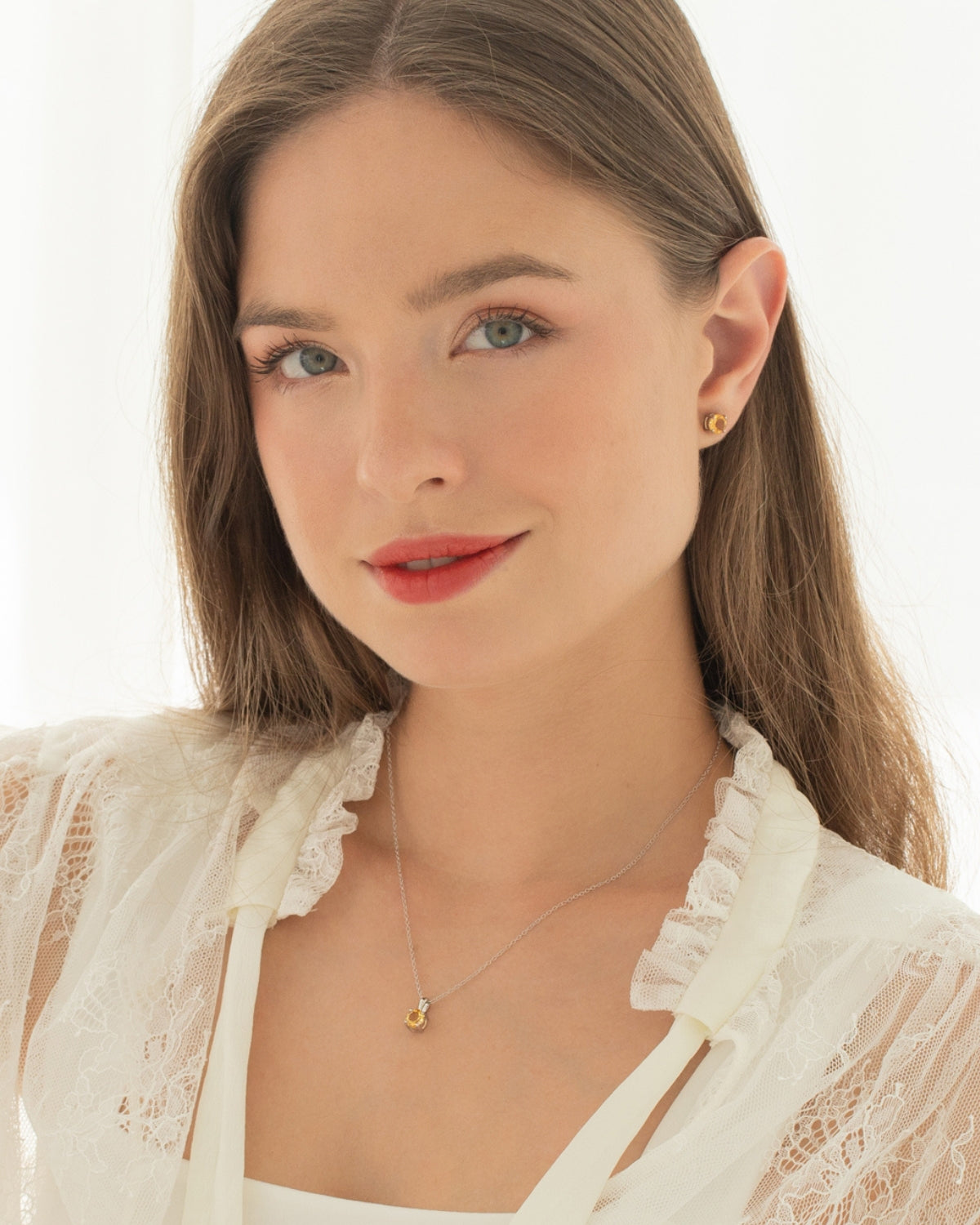 Citrine Everyday Jewellery Gift Set in Sterling Silver - SJR London Timepiece