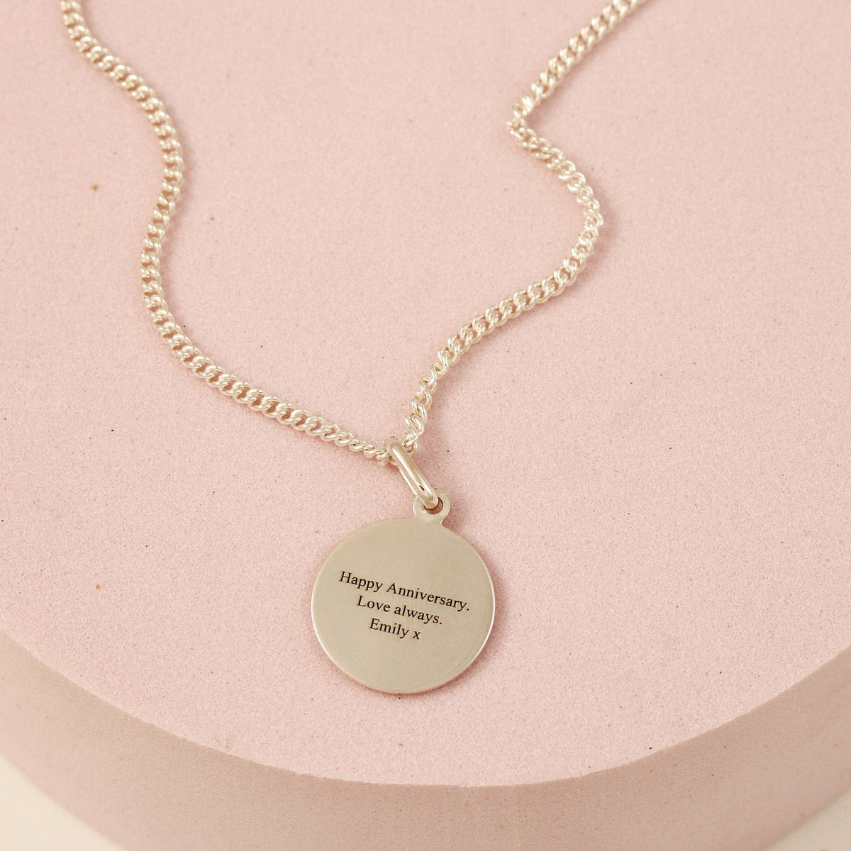 Classic Small St Christopher Necklace Sterling Silver 14mm Scarlett Jewellery