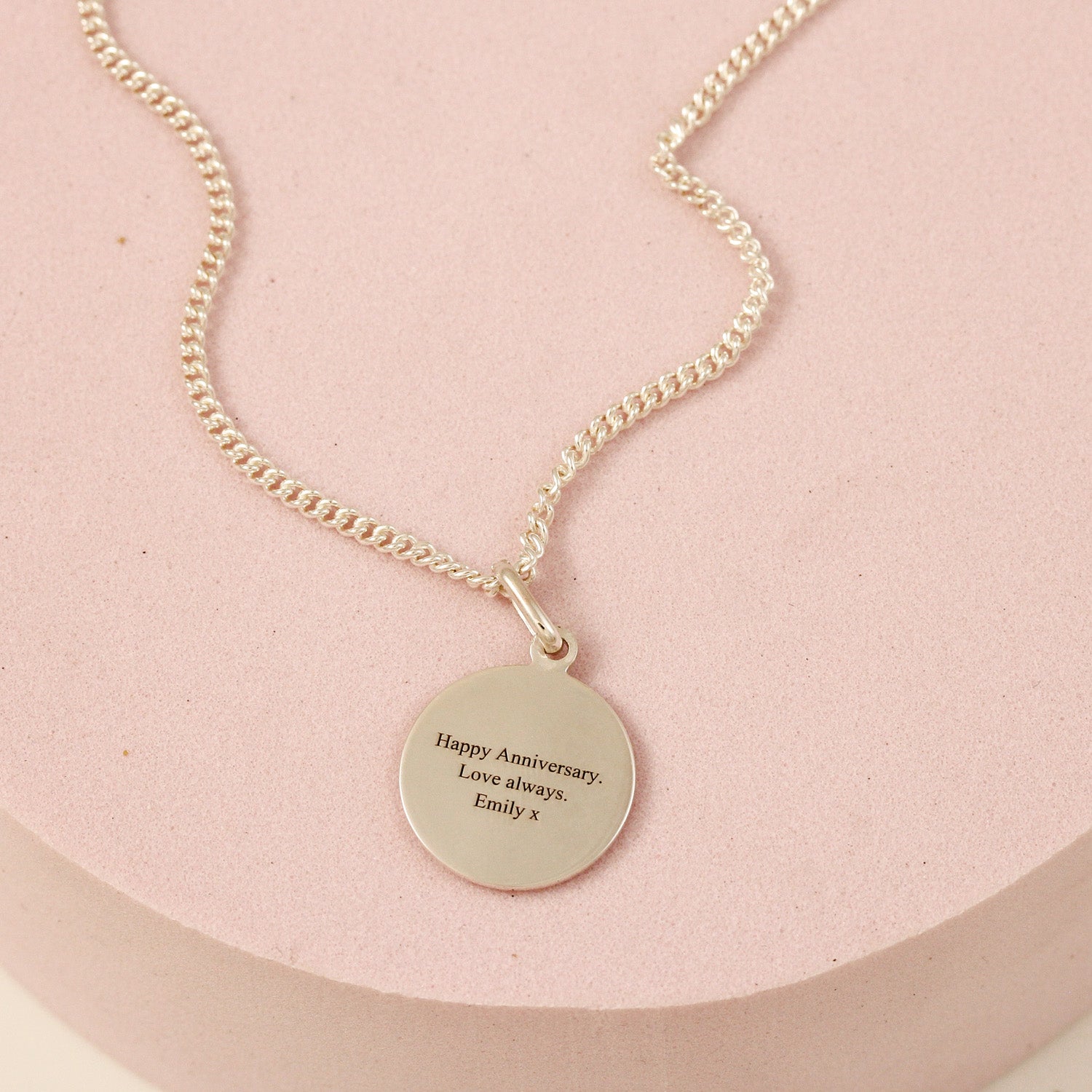 Classic Small St Christopher Necklace Sterling Silver 14mm Scarlett Jewellery