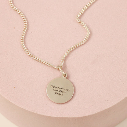 Classic Small St Christopher Necklace Sterling Silver 14mm Scarlett Jewellery