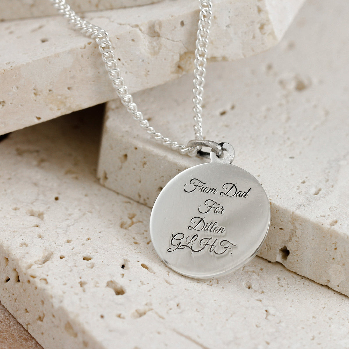 Classic St Christopher Necklace Sterling Silver 20mm Scarlett Jewellery