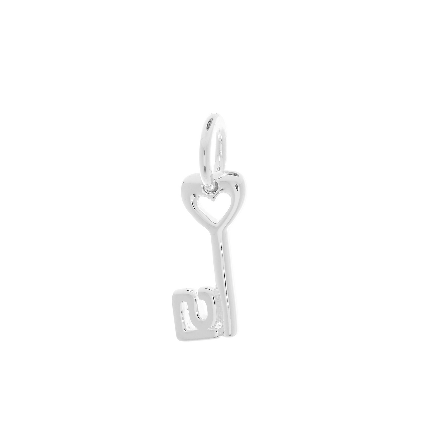 A silver 21st birthday charm displayed on a velvet background by Scarlett Jewellery.