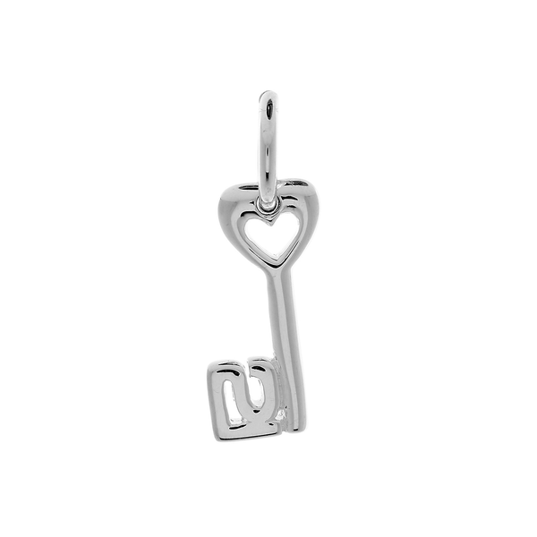 A silver 21st birthday charm with intricate detailing, displayed on a white background by Scarlett Jewellery.