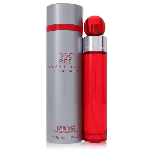 Perry Ellis 360 Red Eau de Toilette Spray for Men, 3.4 oz / 100 ml
