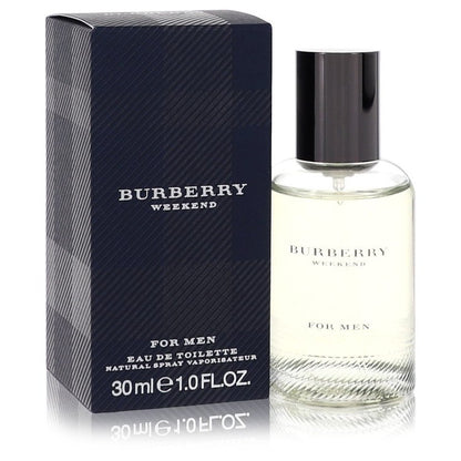 Burberry Weekend Eau De Toilette Spray for Men in gold bottle with black label, 3.3 oz / 100 ml, by The Fragrance Avenue