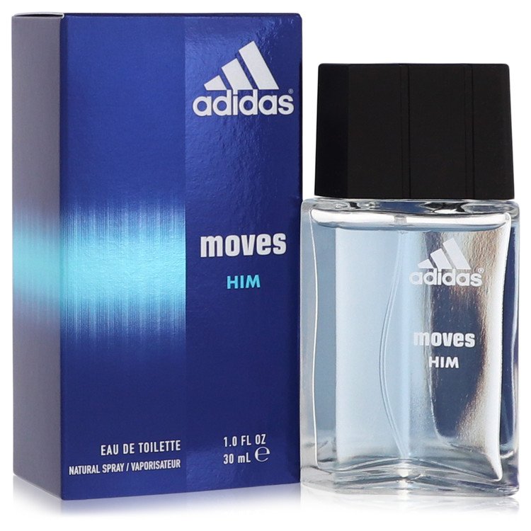 Adidas Moves Eau de Toilette spray in silver bottle with black label, 3.4 oz, by The Fragrance Avenue