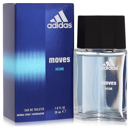 Adidas Moves Eau de Toilette spray in silver bottle with black label, 3.4 oz, by The Fragrance Avenue
