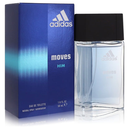 Adidas Moves Eau de Toilette spray in silver bottle with black label, 3.4 oz, by The Fragrance Avenue
