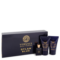 Versace Pour Homme Dylan Blue Gift Set for Men ‚Äö√Ñ√¨ 0.17 oz/5 ml EDT Mini, 0.8 oz/25 ml After Shave Balm, and 0.8 oz/25 ml Shower Gel
