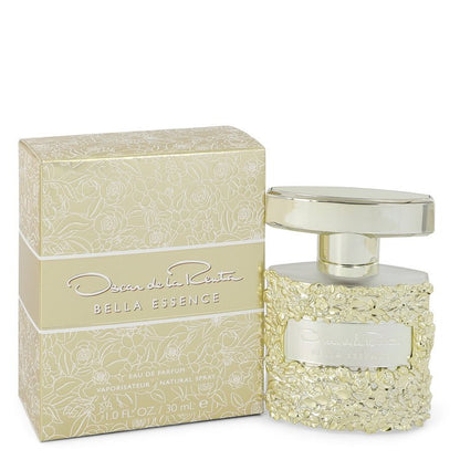 Bella Essence by Oscar De La Renta eau de parfum spray in gold bottle with white label, 1.7oz/50ml, by The Fragrance Avenue.