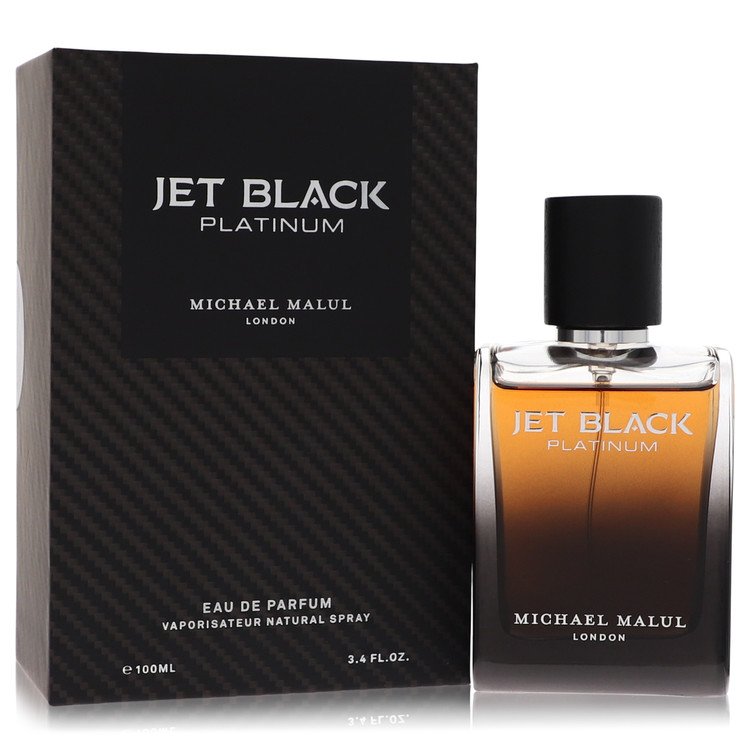 Michael Malul Jet Black Platinum Eau De Parfum Spray 3.4 oz / 100 ml for Men The Fragrance Avenue