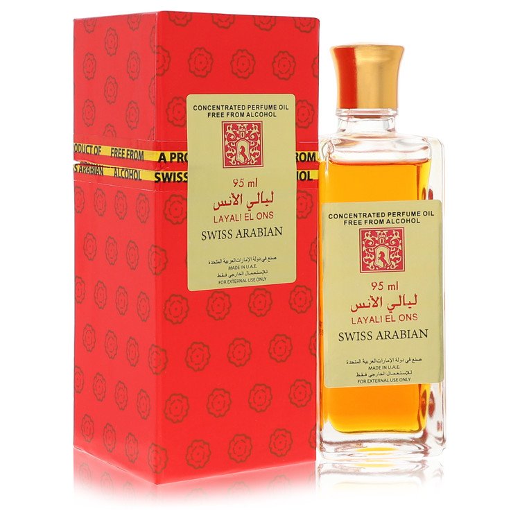 Swiss Arabian Layali El Ons Concentrated Perfume Oil for Women, Alcohol-Free, 3.21 oz / 95 ml The Fragrance Avenue