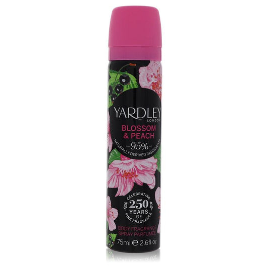 Yardley Blossom & Peach Body Fragrance Spray by Yardley London, 2.6 oz / 75 ml for Women The Fragrance Avenue