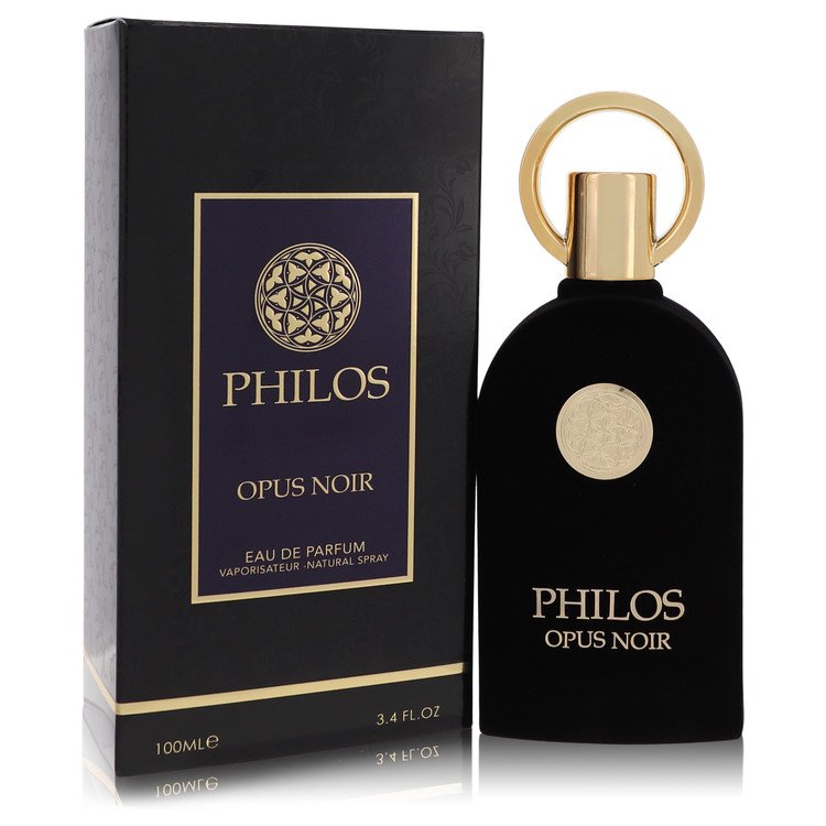 Black glass bottle with gold accents, unisex eau de parfum spray in 3.4 oz / 100 ml size by The Fragrance Avenue.