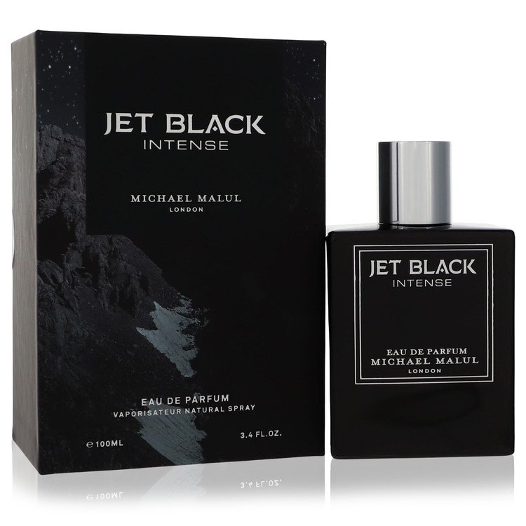 Black glass bottle with gold accents featuring a minimalist design by The Fragrance Avenue