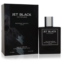 Black glass bottle with gold accents featuring a minimalist design by The Fragrance Avenue