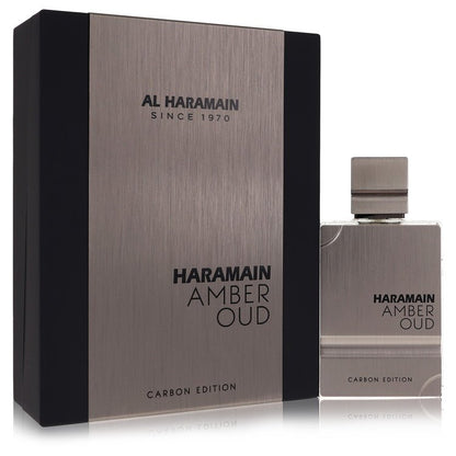 Dark amber oud fragrance in a sleek black bottle with carbon finish, 3.4 oz by The Fragrance Avenue.