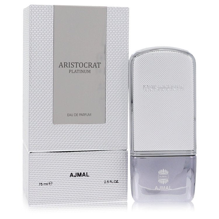 Ajmal Aristocrat Platinum Eau De Parfum Spray 2.5 oz (75 ml) for Men The Fragrance Avenue