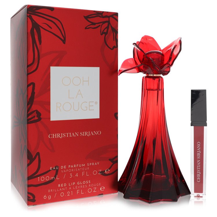 Christian Siriano Ooh La Rouge Eau De Parfum Spray 1.7oz/50ml with Red Lip Gloss The Fragrance Avenue