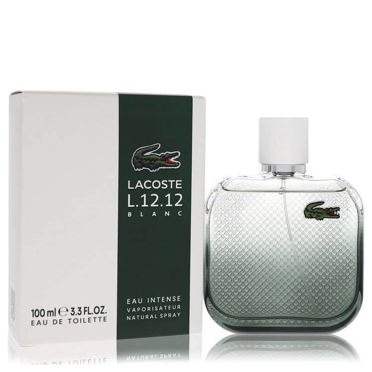 Lacoste Eau De Toilette Spray 3.3 oz / 100 ml - Eau De Lacoste L.12.12 Blanc Intense The Fragrance Avenue